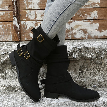 Bottes Vintage Femme à Talon Bas